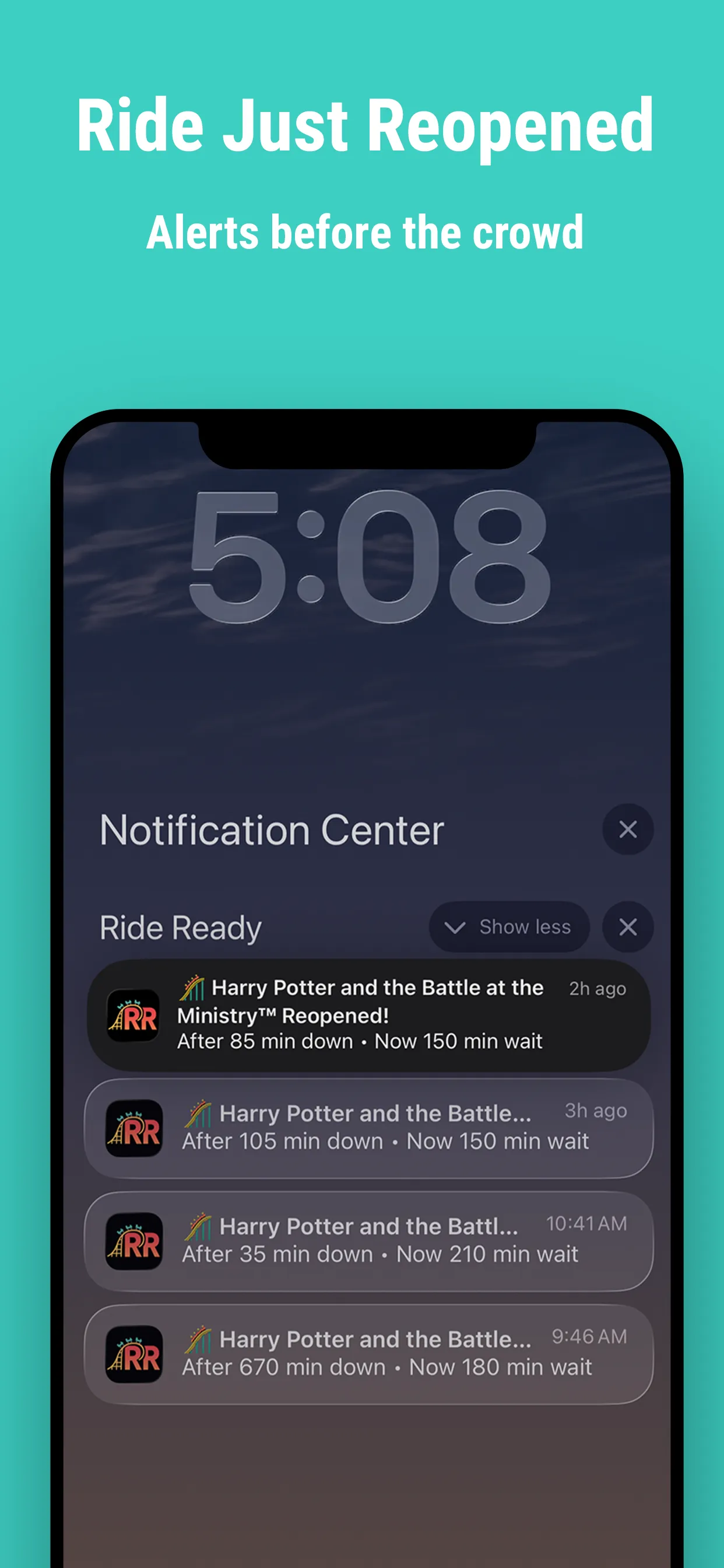 Drop alerts and reopening notifications